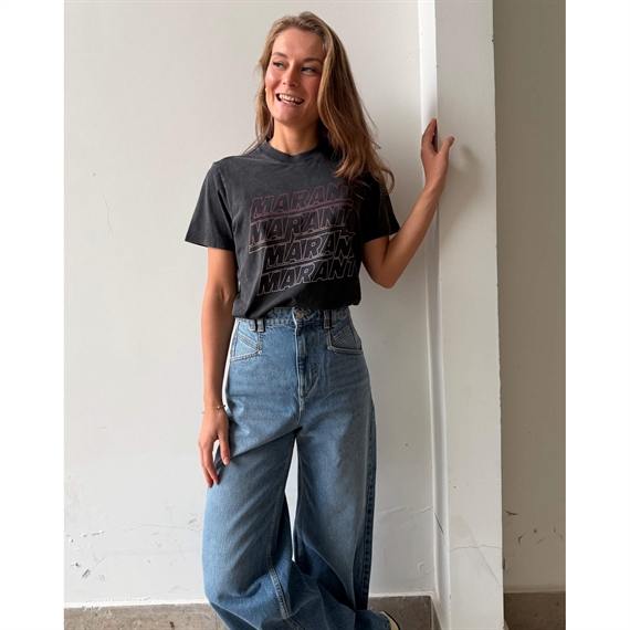 Isabel Marant Etoile Zoeline T-shirt, Off Black